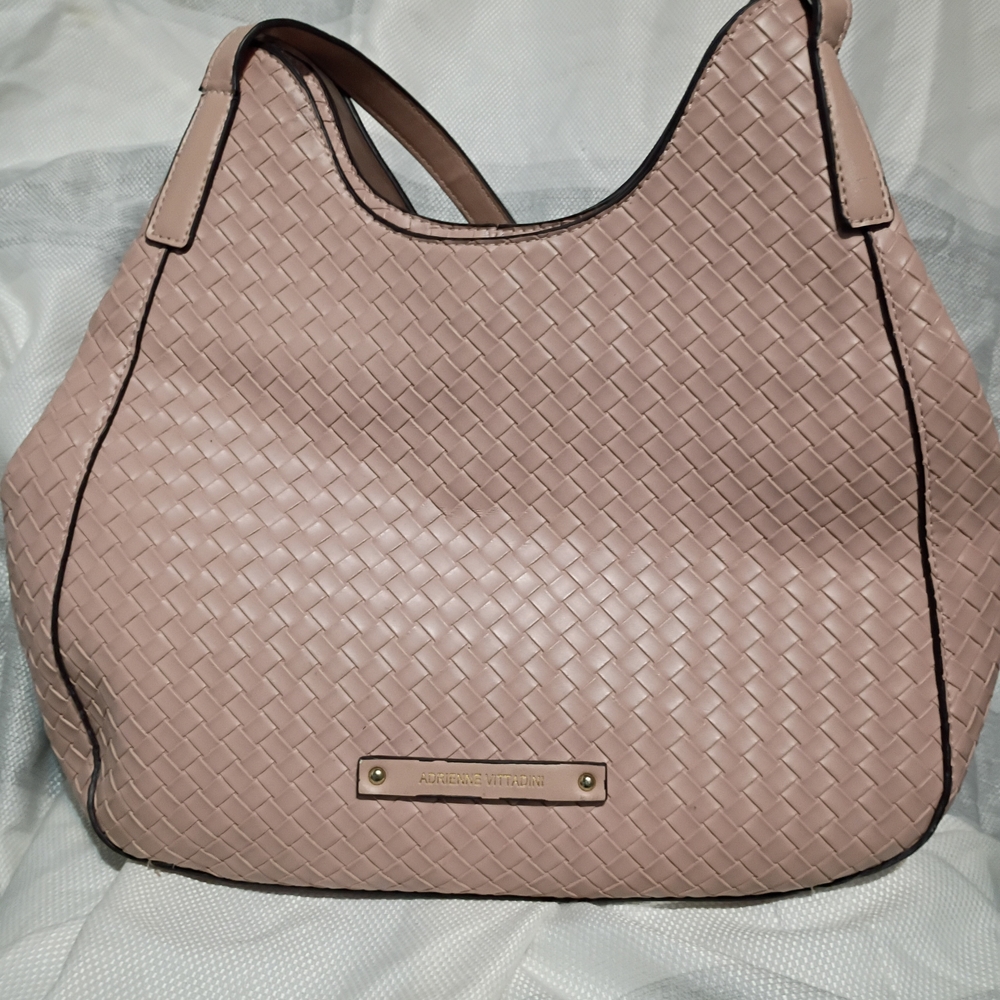Adrienne Vittadini Pink Woven Shoulder Bag